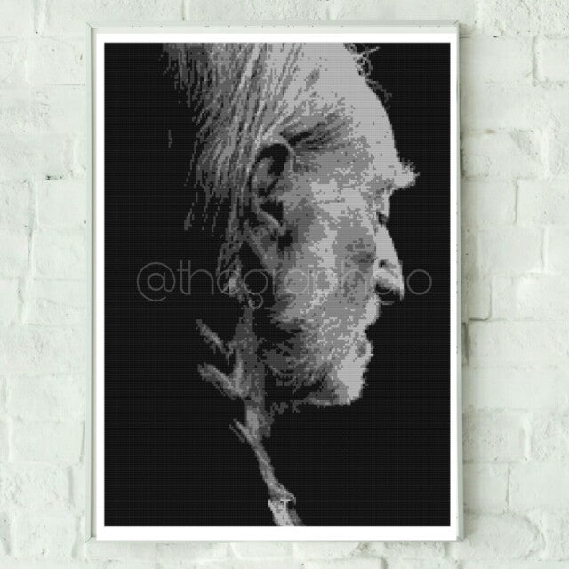 Willie Nelson Crochet Photoghan Pattern 180 x 240 Adult Throw Size