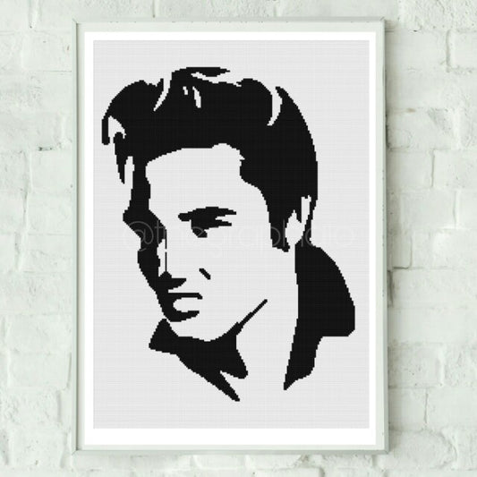 Elvis Presley Silhouette Crochet Pattern