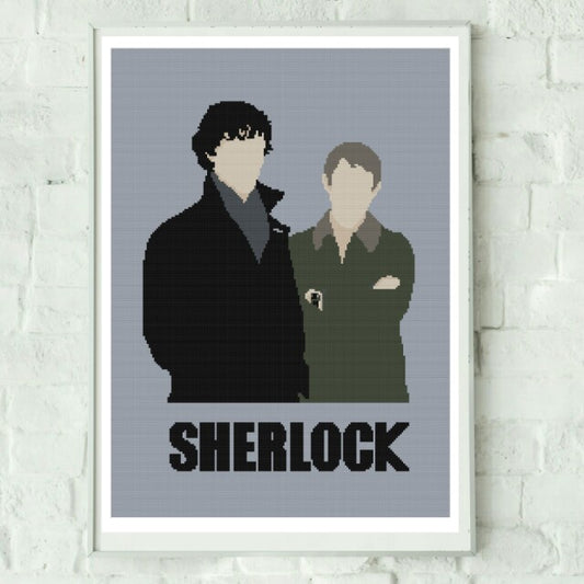 Sherlock and Watson Graphghan Crochet Pattern SC 180 x 240