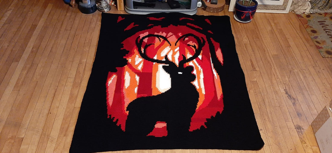 Stag in the Woods Crochet Graphghan Pattern – Geeky Graphghans